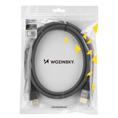 7. Wozinsky HDMI 2.1 Cable 8K 60 Hz 48 Gbps / 4K 120 Hz / 2K 144 Hz 2 m Silver (WHDMI-20)