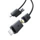 2. Baseus Versatile 60W USB-C to USB-C Cable with USB-A and Lightning Adapters, 1 m – Black