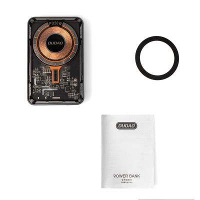 2. Dudao TGK1 power bank with MagSafe wireless charger 20W 10000mAh black (TGK1-black)