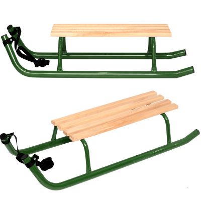5. METAL SLEDGE FOR SLEIGH RIDES 2-PERSON REINFORCED GREEN