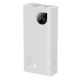 7. Baseus Adaman2 power bank with digital display 2x USB-A / 1x USB-C 10000mAh 30W - white