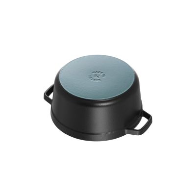 2. Staub Round Cast Iron Pot - 3.8 ltr, Black