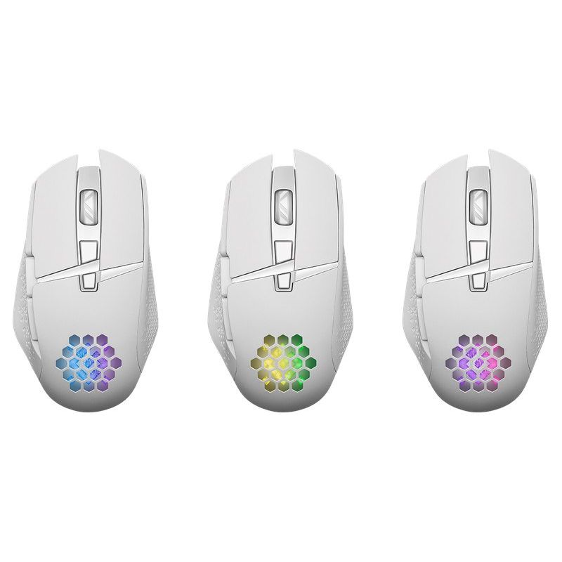 3. Defender Mouse GM-514 Glory Optical RF RGB 3200DPI 7P White 52513