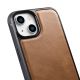 12. iCarer Leather Oil Wax case covered with natural leather for iPhone 14 brown (WMI14220717-TN)