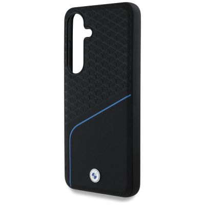 6. BMW Leather Textured and Smooth MagSafe Case for Samsung Galaxy S25 - Black
