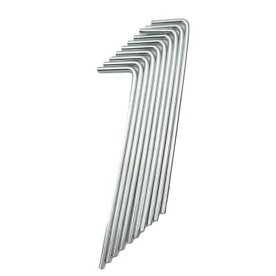9. TENT PEGS 18CM (15+3cm) SET 10 PCS METAL