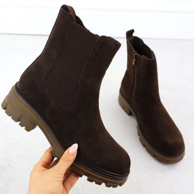 9. Brown Women’s Leather Chelsea Boots Sergio Leone TR25733-S