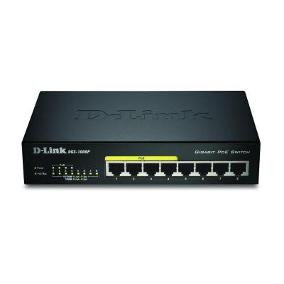 5. D-Link DGS-1008P/E Network Link Unmanaged L2 PoE Support Black