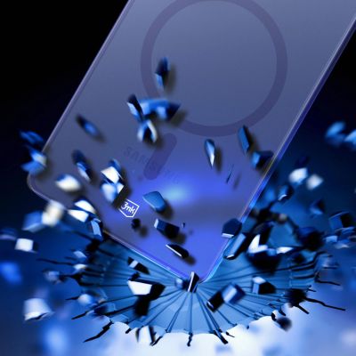7. 3mk Smoke MagCase for Samsung Galaxy S25 Ultra - Blue-Translucent