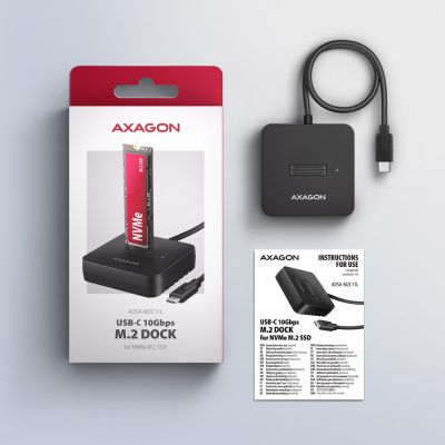 9. Axagon ADSA-M2C11L Hard Drive Docking Station USB 3.2 Gen 2 (3.1 Gen 2) Type-C Black