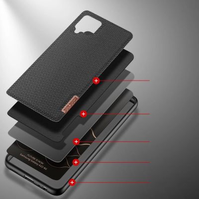 3. Dux Ducis Fino case covered with nylon material for Samsung Galaxy A22 4G black