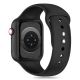 3. Tech-Protect Silicone Strap for Apple Watch 4 / 5 / 6 / 7 / 8 / 9 / SE / Ultra 1 / 2 (42 / 44 / 45 / 49 mm) - Black