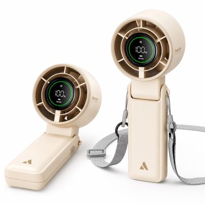 3. Aecooly Halo 02 Portable Handheld Fan, Beige