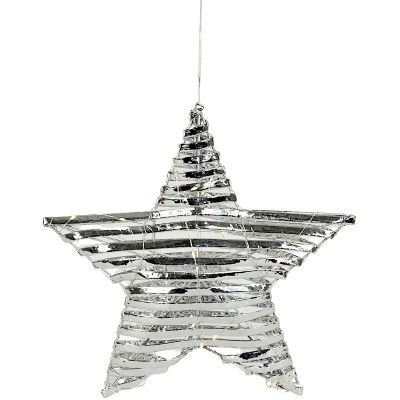 2. DECORATIVE STAR 20 LED 30 CM SILVER