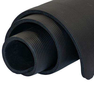 3. FITNESS MAT NBR ANTI-SLIP 183x61x1.5CM BLACK + ENERO FIT COVER