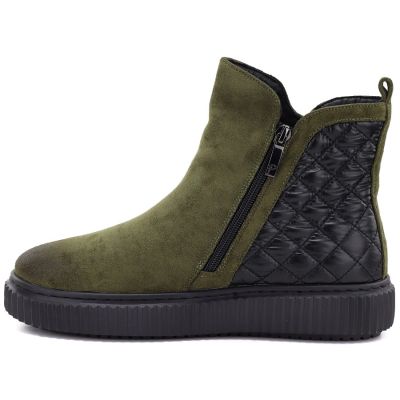 7. Women's insulated green ankle boots Potocki Z25-JE19365
