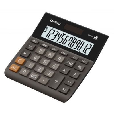 Casio MH-12BK-S Desktop Calculator, 12-digit, 127x136.5mm, black