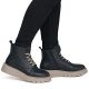 12. Women's leather ankle boots on a black platform Rieker 70405-01