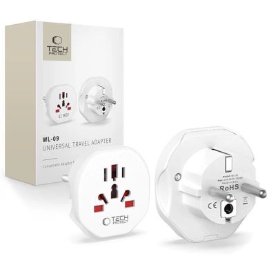 Tech-Protect Universal Travel Adapter to EU - white