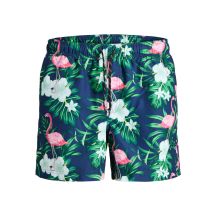Jack&Jones men's JWHARUBA SWIM PRINTS SHORTS 12206537 NAVY BLAZER FLAMINGO
