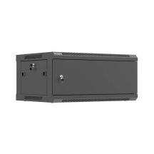LANBERG WALL-MOUNTED RACK CABINET 19" 4U 600X450 BLACK METAL DOOR (FLAT PACK)