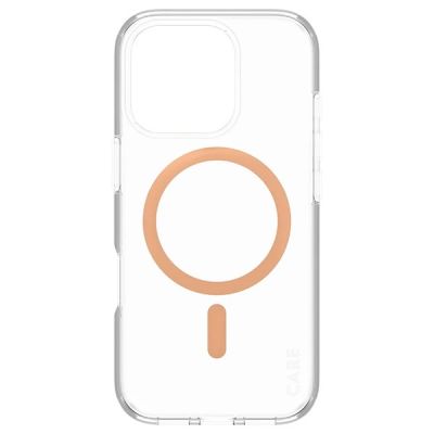 3. CARE by PanzerGlass Flagship Case iPhone 16 Pro 6.3" Peachy MagSafe 1374