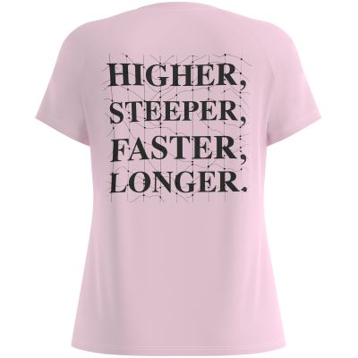 3. Women's short-sleeve ODLO T-shirt crew neck s/s ESSENTIAL PRINT, pink