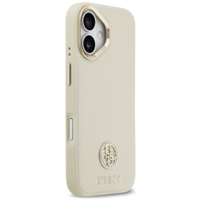 4. Guess Grained Strass Logo MagSafe case for iPhone 17 - beige