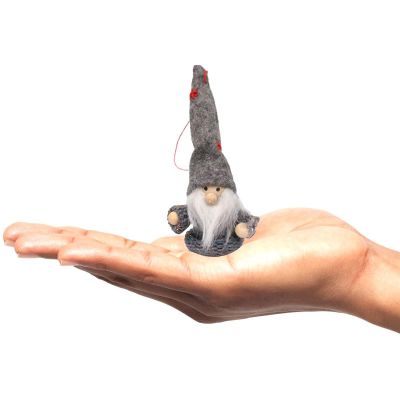 16. GREY LEPHOBE BAUBLE PENDANT 11CM