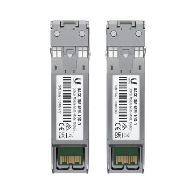 12. Ubiquiti 10 Gbps Multi-Mode Optical Module 2-pack SFP+ Insert