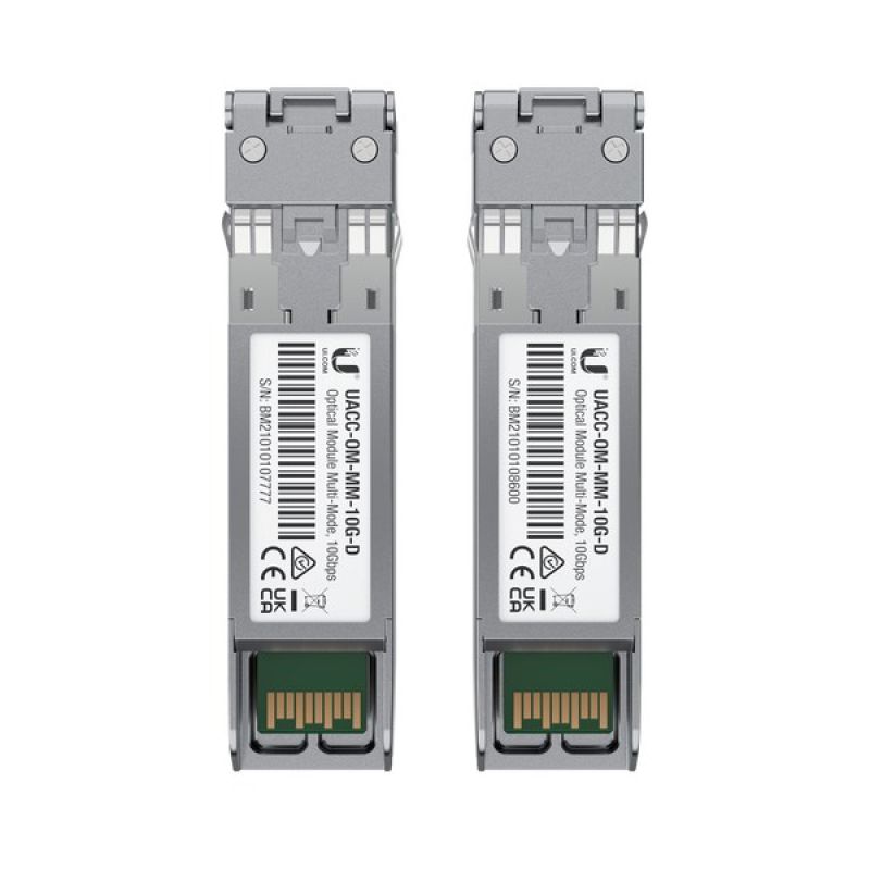12. Ubiquiti 10 Gbps Multi-Mode Optical Module 2-pack SFP+ Insert