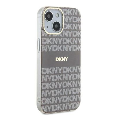 4. DKNY IML Mono & Stripe MagSafe case for iPhone 15 / 14 / 13 - beige