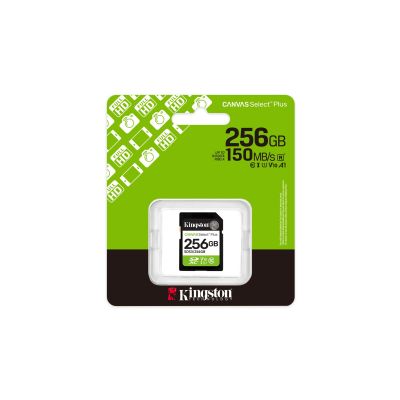4. KINGSTON SDXC 256GB Canvas Select Plus Gen3 150MB/s