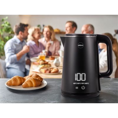 16. ELDOM CORDLESS KETTLE C515C 1.8 L 2000W BLACK 5 PROGRAMS 45, 55, 70, 85, 100°C, KEEP TEMPERATURE