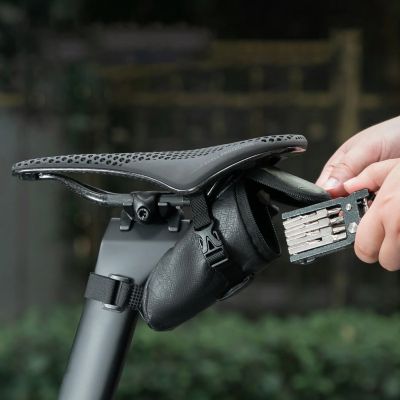 4. Rockbros DB006 Bicycle Saddle Bag 0.2L - Black and Green