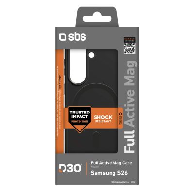 2. SBS Full Active Case D3O for Samsung Galaxy S26, MagSafe Compatible - Black