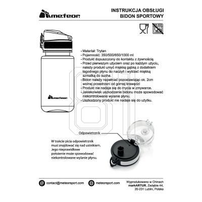 15. Meteor water bottle 500 ml 74572