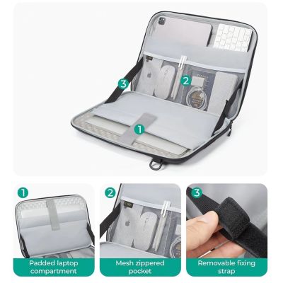 5. Tech-Protect Ranger-X Tactical Laptop Case for 13-14" - Black