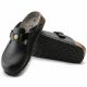 7. Women's Birkenstock Boston ESD Black clogs natural leather medical narrow slippers (0061368)