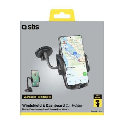 3. SBS TE0UCH20W Smartphone Holder for 6.8" on Glass - Black