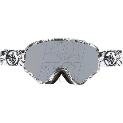 3. Volcom YAE OP ART/SILVER CHROME UV protection snowboard goggles women/men gray (VG0722318)