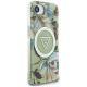 4. Guess IML Metal Glitter Flowers Triangle MagSafe iPhone 16e Case - Green