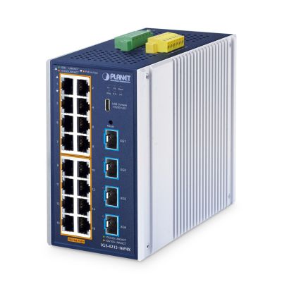 2. PLANET Industrial L2+ 16-Port Managed Switch IGS-4215-16P4X