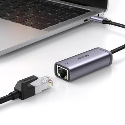 2. Ugreen external USB Type C network adapter - RJ45 1Gbps (1000Mbps) gray (40322 CM483)