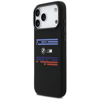 2. BMW M Silicon Horizontal Line MagSafe Case for iPhone 17 Pro Max - Black
