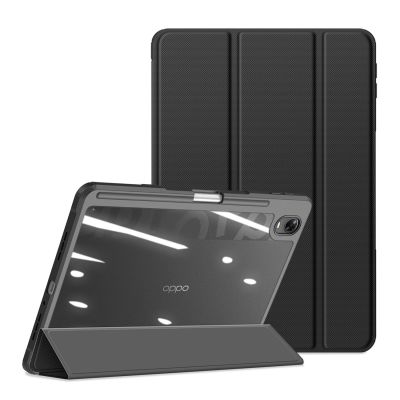 10. Dux Ducis Toby Armored Flip Smart Case for Oppo Pad with Stylus Holder Black