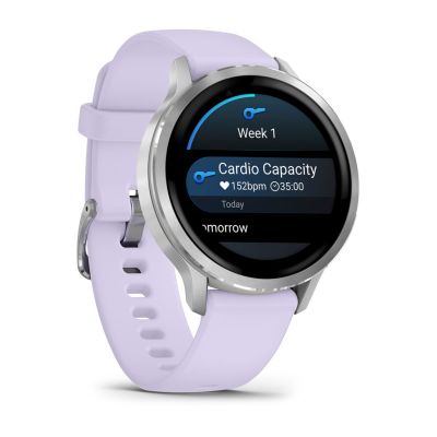 15. GARMIN Venu 4 41mm Gray Silver Periwinkle Smartwatch