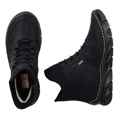 16. Women's insulated black ankle boots Rieker 55069-00