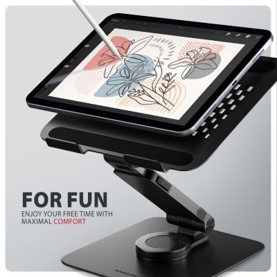 3. Axagon STND-LRB Laptop-Ständer, 360° drehbar, Doppelgelenk, extenderbar Notebook and tablet stand Black 43.9 cm (17.3")