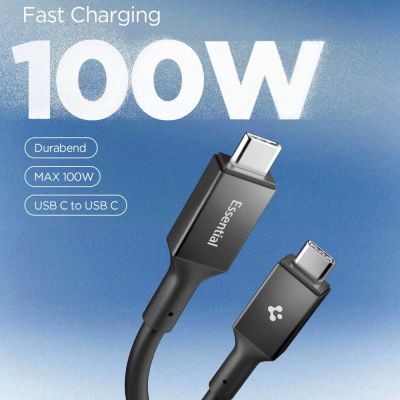 2. Spigen EB10020CC USB-C Cable 100W 200cm - Black